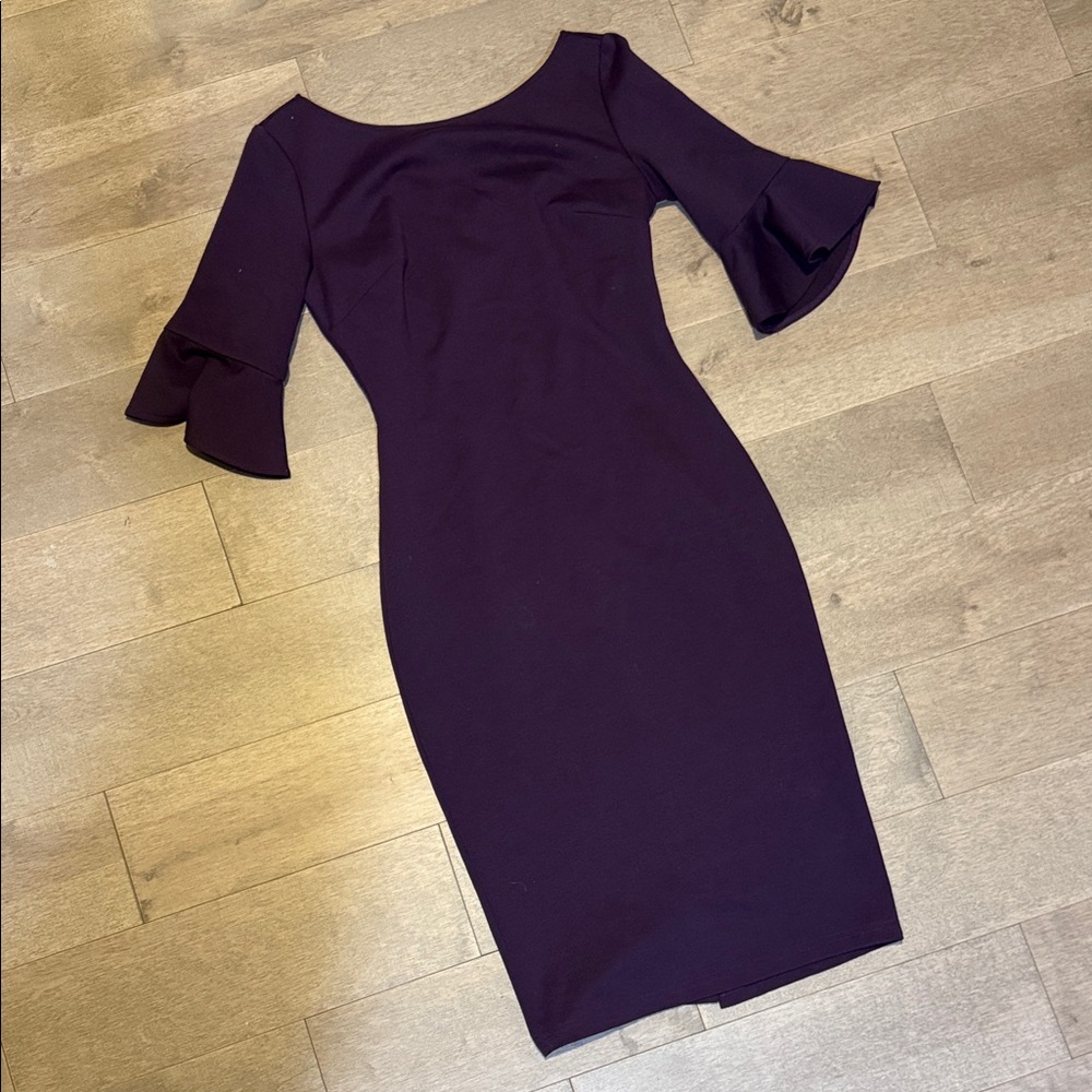 VfEmage Deep Purple Asymmetrical Dress